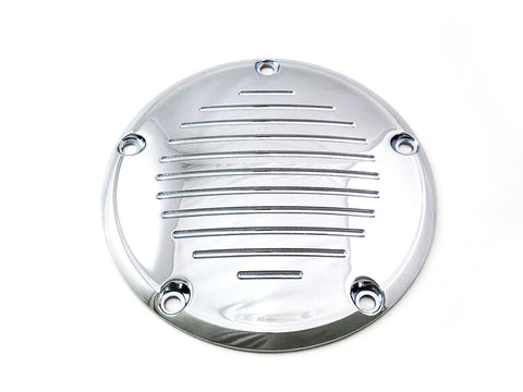 Chrome Grooved 5-Hole Derby Cover - V-Twin Mfg.