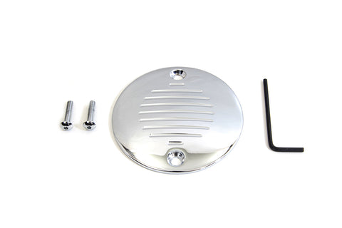 Grooved Ignition System Cover 2-Hole Chrome - V-Twin Mfg.