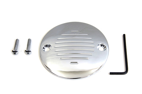 Grooved Ignition System Cover 2-Hole Chrome - V-Twin Mfg.