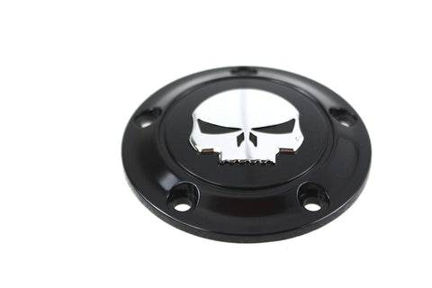 Skull Ignition System Cover 5-Hole Black - V-Twin Mfg.