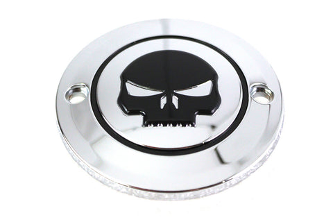 Skull Ignition System Cover 2-Hole Chrome - V-Twin Mfg.