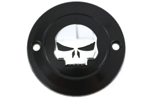Skull Ignition System Cover 2-Hole Black - V-Twin Mfg.