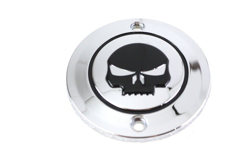 Skull Ignition System Cover 2-Hole Chrome - V-Twin Mfg.