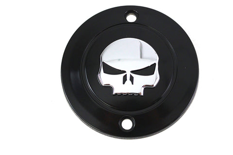 Skull Ignition System Cover 2-Hole Black - V-Twin Mfg.