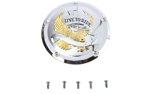 5-Hole Derby Cover Gold Inlay - V-Twin Mfg.