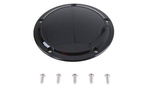 Gloss Black 5 Hole Smooth Derby Cover - V-Twin Mfg.