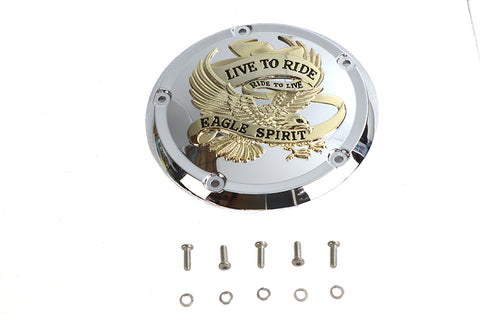 5-Hole Derby Cover Gold Inlay - V-Twin Mfg.