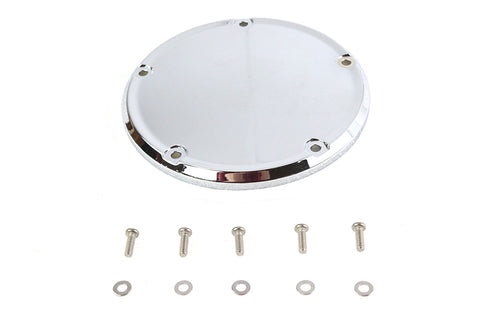 Chrome 5-Hole Smooth Derby Cover - V-Twin Mfg.