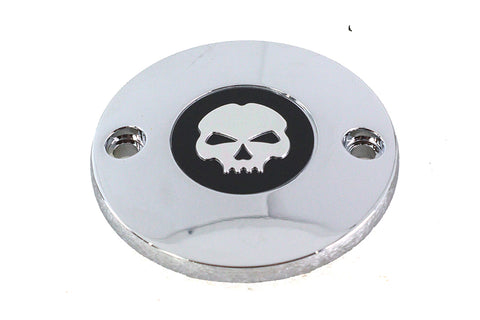 M8 Ignition System Cover Skull Chrome - V-Twin Mfg.