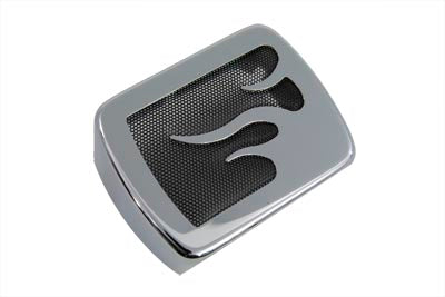 Chrome Coil Cover with Flame Accent - V-Twin Mfg.