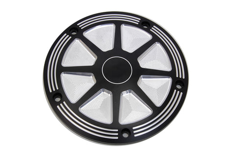 Black Contrast Derby Cover - V-Twin Mfg.
