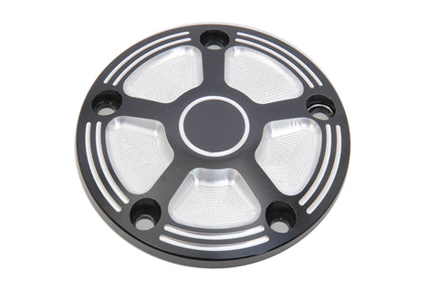 Black Contrast 5-Hole Point Cover - V-Twin Mfg.