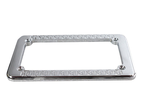 License Plate Frame Maltese Style Chrome - V-Twin Mfg.