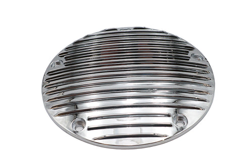 Finned Derby Cover Chrome - V-Twin Mfg.