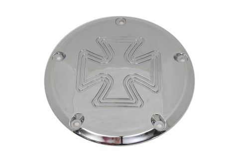Iron Cross Derby Cover Chrome Billet - V-Twin Mfg.