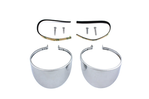 Chrome Turn Signal Lamp Visor - V-Twin Mfg.