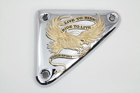 Eagle Spirit Ignition Module Cover Gold Inlay - V-Twin Mfg.