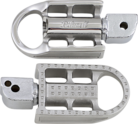 BILTWELL Mushman Footpegs - Standard - Raw Polished 7002-302-04