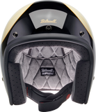 BILTWELL Bonanza Helmet - Gloss Vintage White/Black Scallop - Medium 1001-559-203