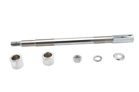 Chrome Front Axle Kit 12-15/16 inch Overall Length - V-Twin Mfg.