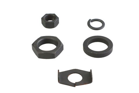 Parkerized Rear Axle Nut and Lock Kit - V-Twin Mfg.
