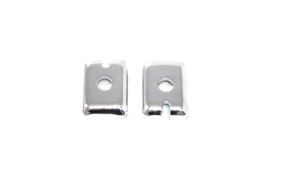 Chrome Rear Axle Adjuster End Plate Set - V-Twin Mfg.