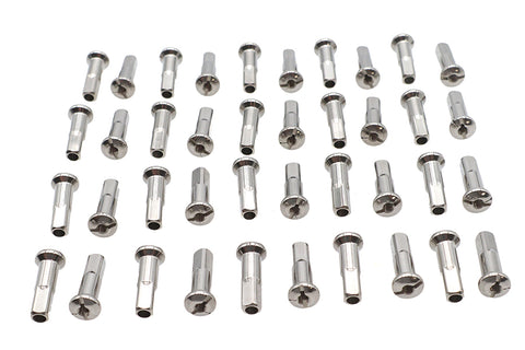Spoke 40 Piece Stainless Steel Nipple Set - V-Twin Mfg.