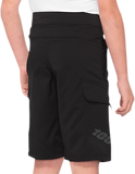 100% Youth Ridecamp Shorts - Black - US 24 40033-00001