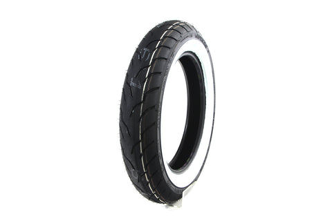 Front Dunlop American Elite 130/90B x 16 inch Wide Whitewall - V-Twin Mfg.