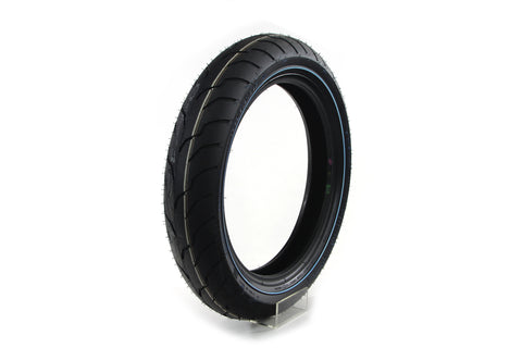 Front Dunlop American Elite 130/80B x 17 inch Narrow Whitewa - V-Twin Mfg.