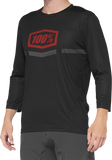 100% Airmatic 3/4 Sleeve Jersey - Black/Red - Medium 40018-00006