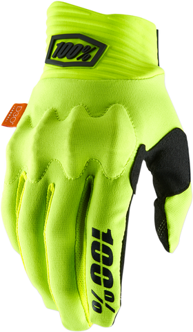 100% Cognito Gloves - Fluo Yellow/Black - Large 10014-00017