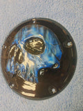 Harley Davidson derby cover twisted flames skull