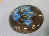 Harley Davidson derby cover twisted flames skull