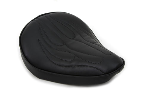 Black Solo Seat with Flame Stitch - V-Twin Mfg.