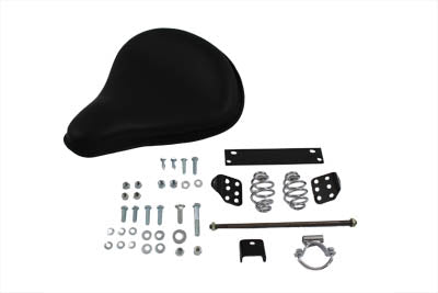 Black Leather Solo Seat With Mount Kit - V-Twin Mfg.