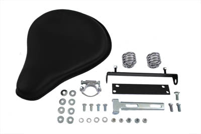 Black Leather Solo Seat Kit - V-Twin Mfg.
