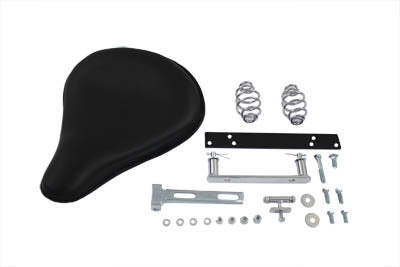 Black Leather Solo Seat and Mount Kit - V-Twin Mfg.