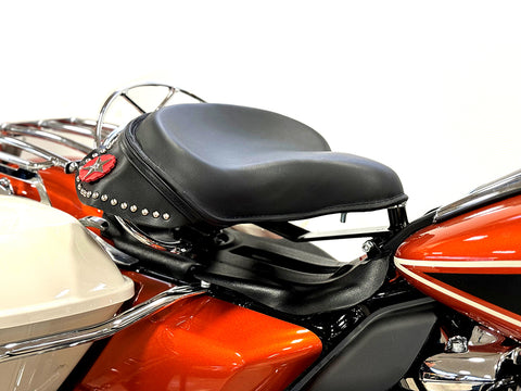 Black Leather Police Solo Seat Kit - V-Twin Mfg.