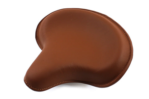 Corbin Gentry Brown Leather Deluxe Solo Seat without Skirt - V-Twin Mfg.