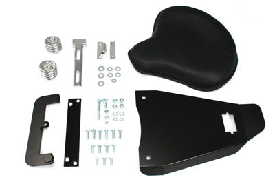 Black Leather Solo Seat With Mount Kit - V-Twin Mfg.