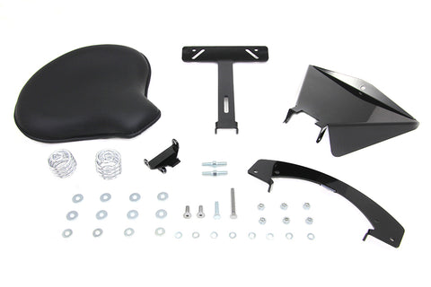 Black Leather Solo Seat With Mount Kit - V-Twin Mfg.