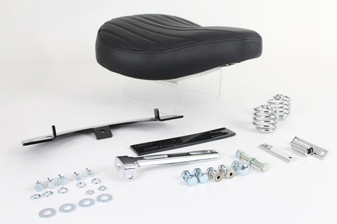 Black Leather Solo Seat Kit - V-Twin Mfg.