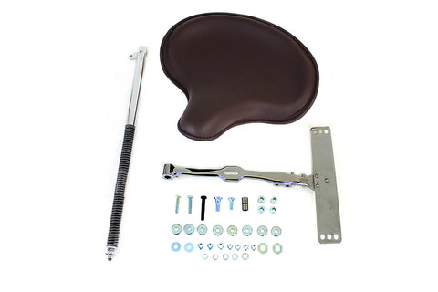 Corbin Gentry Brown Leather Solo Seat Kit - V-Twin Mfg.
