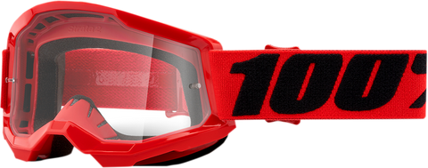 100% Youth Strata 2 Goggles - Red - Clear 50031-00004