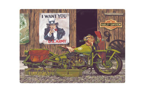 Freedom Riders Die-Cut Tin Sign - V-Twin Mfg.