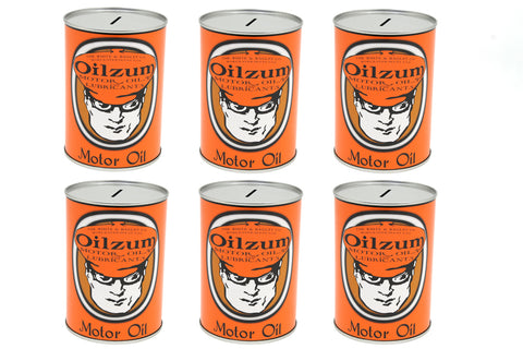 Oilzum Oil Can Coin Bank Set - V-Twin Mfg.