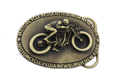 Motorcyclepedia Board Track Belt Buckle - V-Twin Mfg.