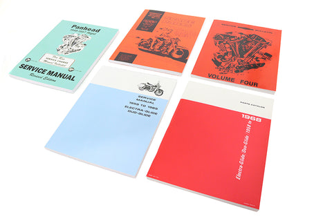 Panhead and Shovelhead Parts and Service 5 Piece Manual Set - V-Twin Mfg.