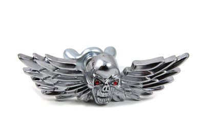 Skull with Wings Medallion Set - V-Twin Mfg.